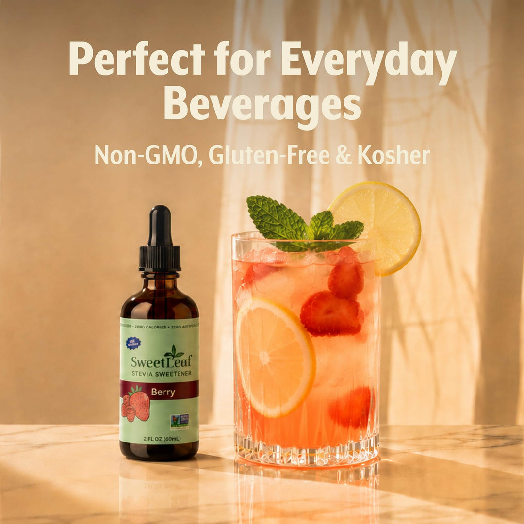 SweetLeaf Liquid Stevia Sweetener, Berry, 2 fl oz
