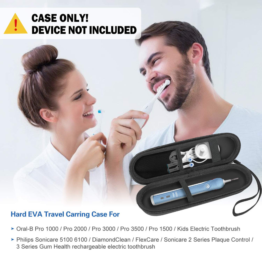ProCase Electric Toothbrush Hard Travel Case, Black