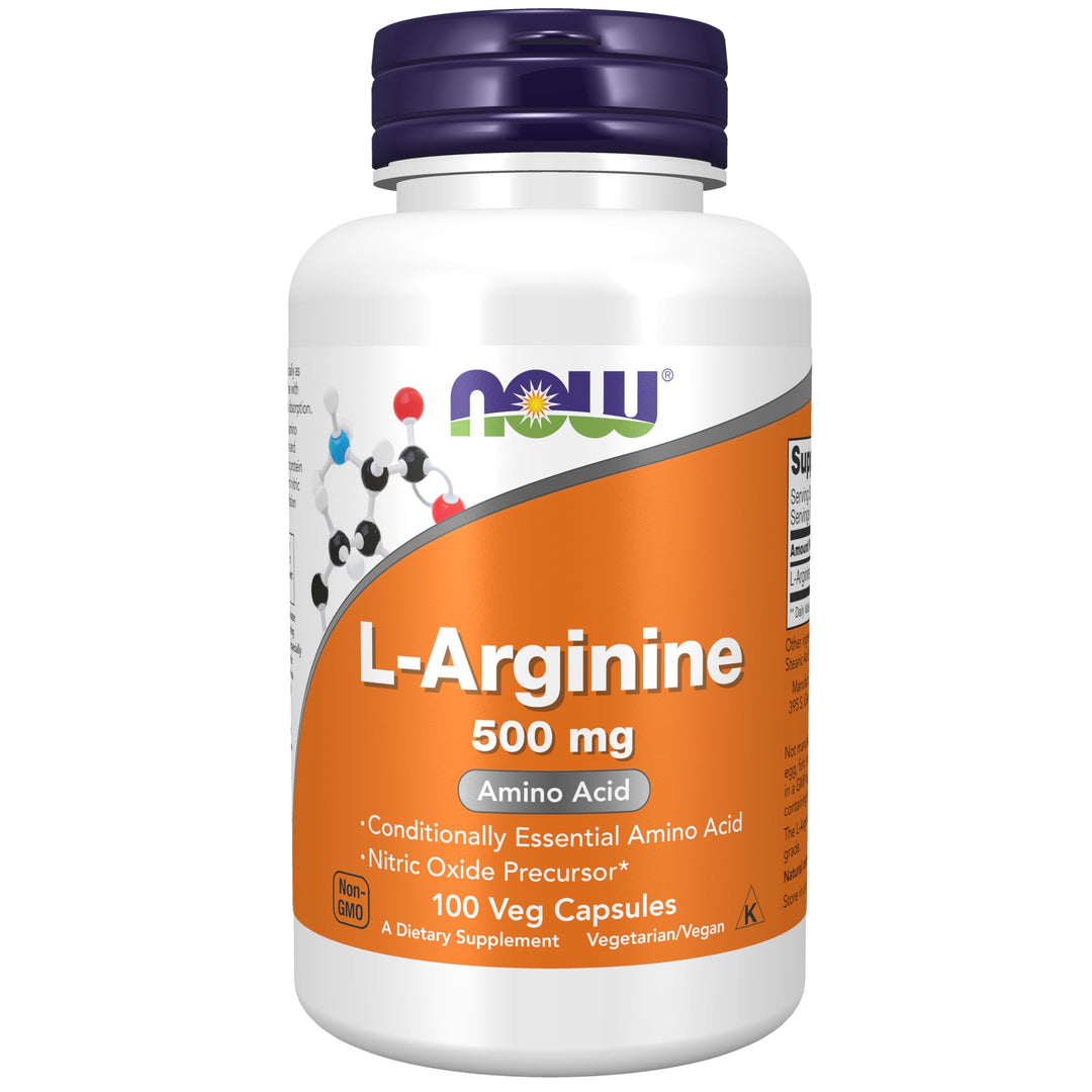 NOW L-Arginine 500 mg, 100 Count