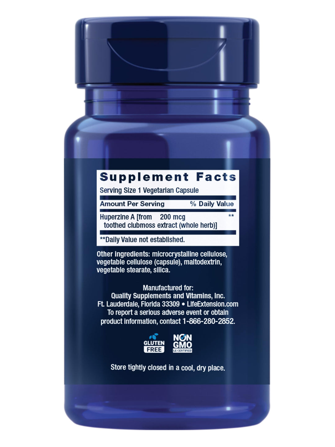 Life Extension Huperzine A Capsules, 200 mcg, 60 Count