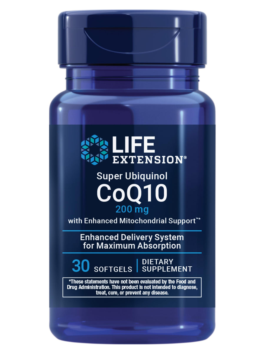 Life Extension Super Ubiquinol CoQ10 Softgels, 200 mg, 30 Count