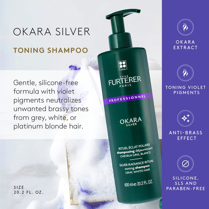 Rene Furterer Okara Silver Toning Shampoo, 20.2 oz