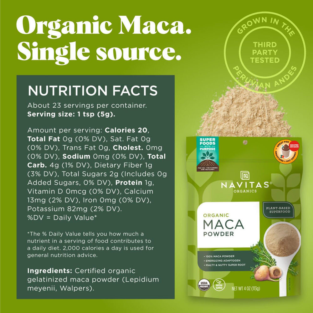 Navitas Organics Maca, Gelatinized, 4 oz