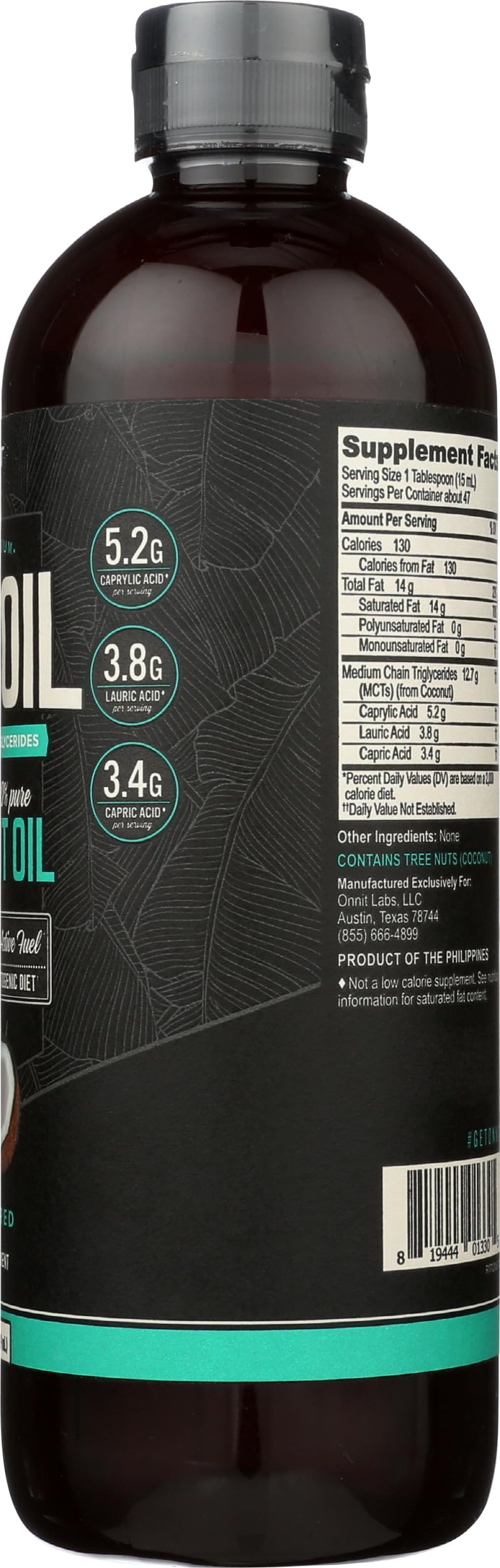 Onnit MCT Coconut Oil, 24 oz