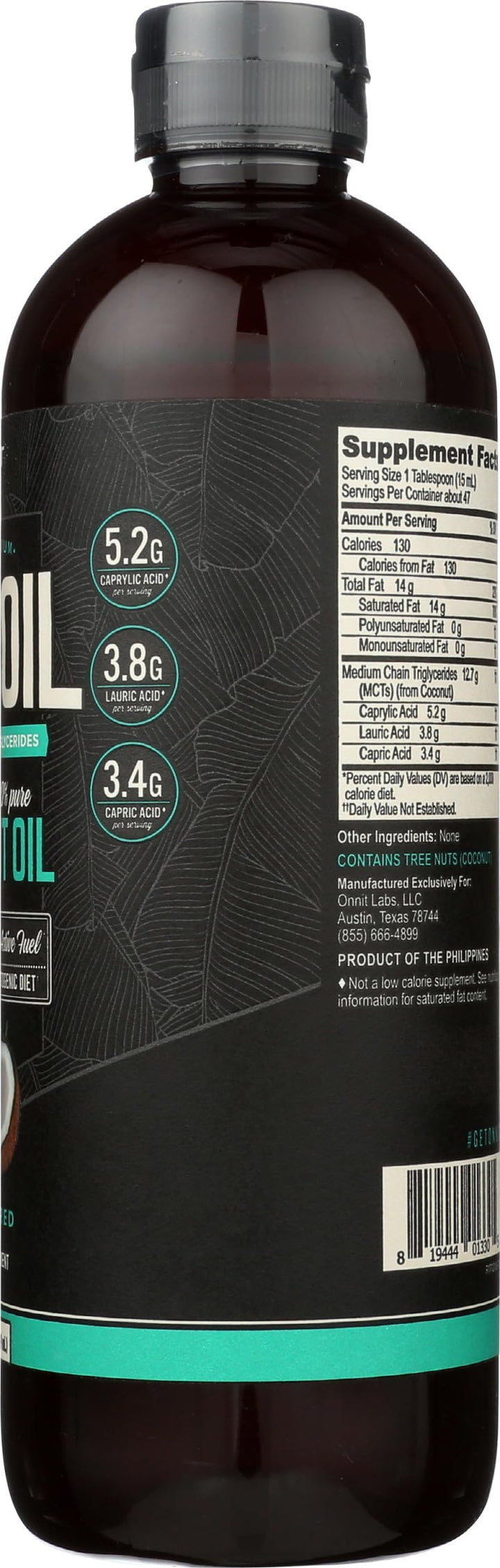 Onnit MCT Coconut Oil, 24 oz