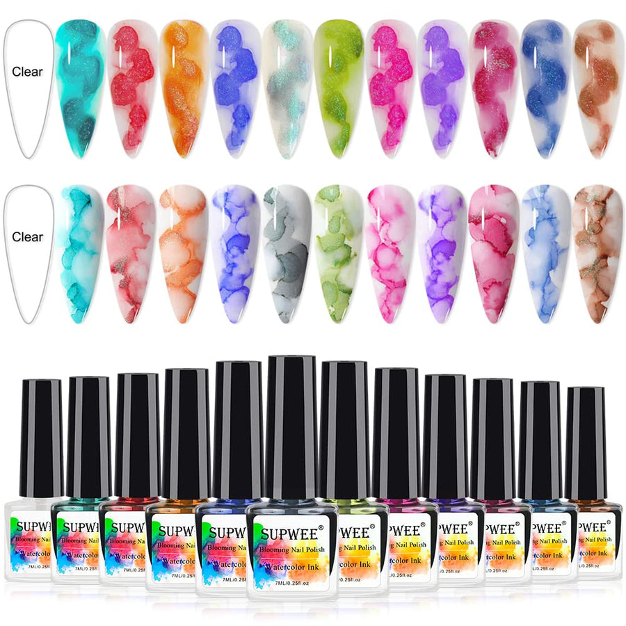 SUPWEE Gel Nail Polish, 12 Colors, 7 ml