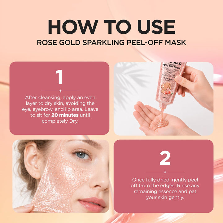 Azure Cosmetics Rose Gold Hydrating Peel Off Face Mask, 5.07 fl oz