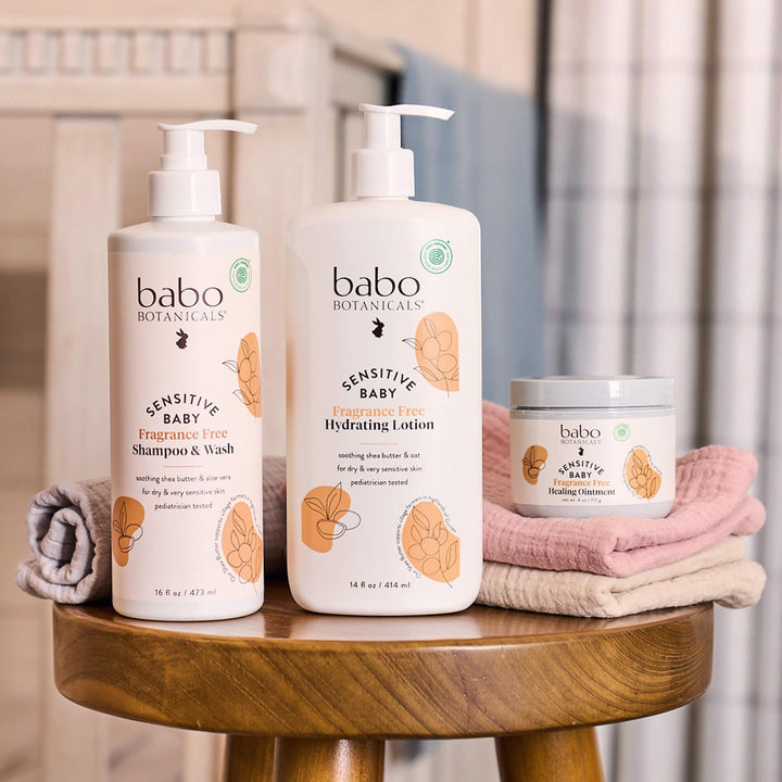 Babo Botanicals Baby Shampoo and Wash, Fragrance Free, 16 fl oz