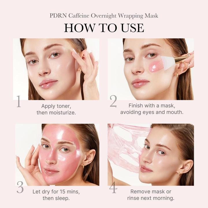 medicube PDRN Caffeine Overnight Wrapping Peel Off Facial Mask