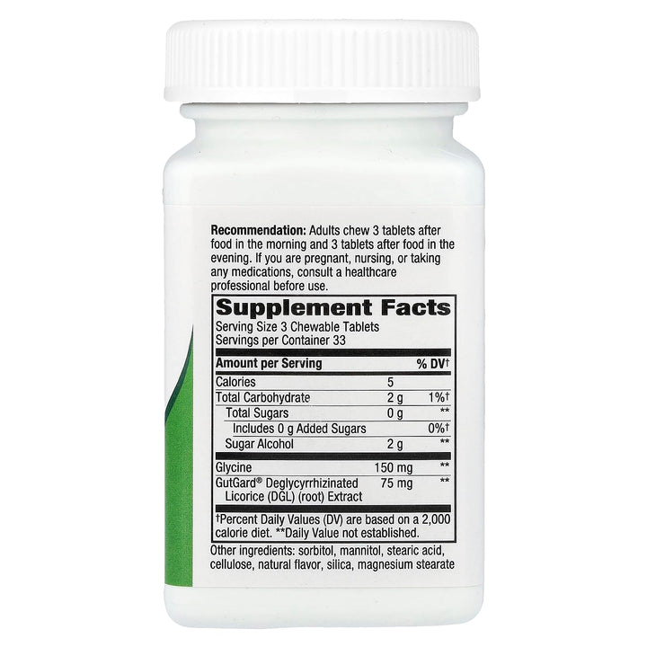 Nature's Way DGL Fructose Free Sugarless Deglycyrrhizinated Licorice