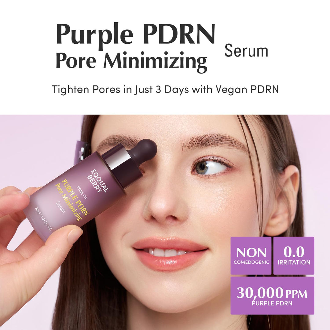 EQQUALBERRY Purple PDRN Pore Minimizing Serum, 1.01 fl oz