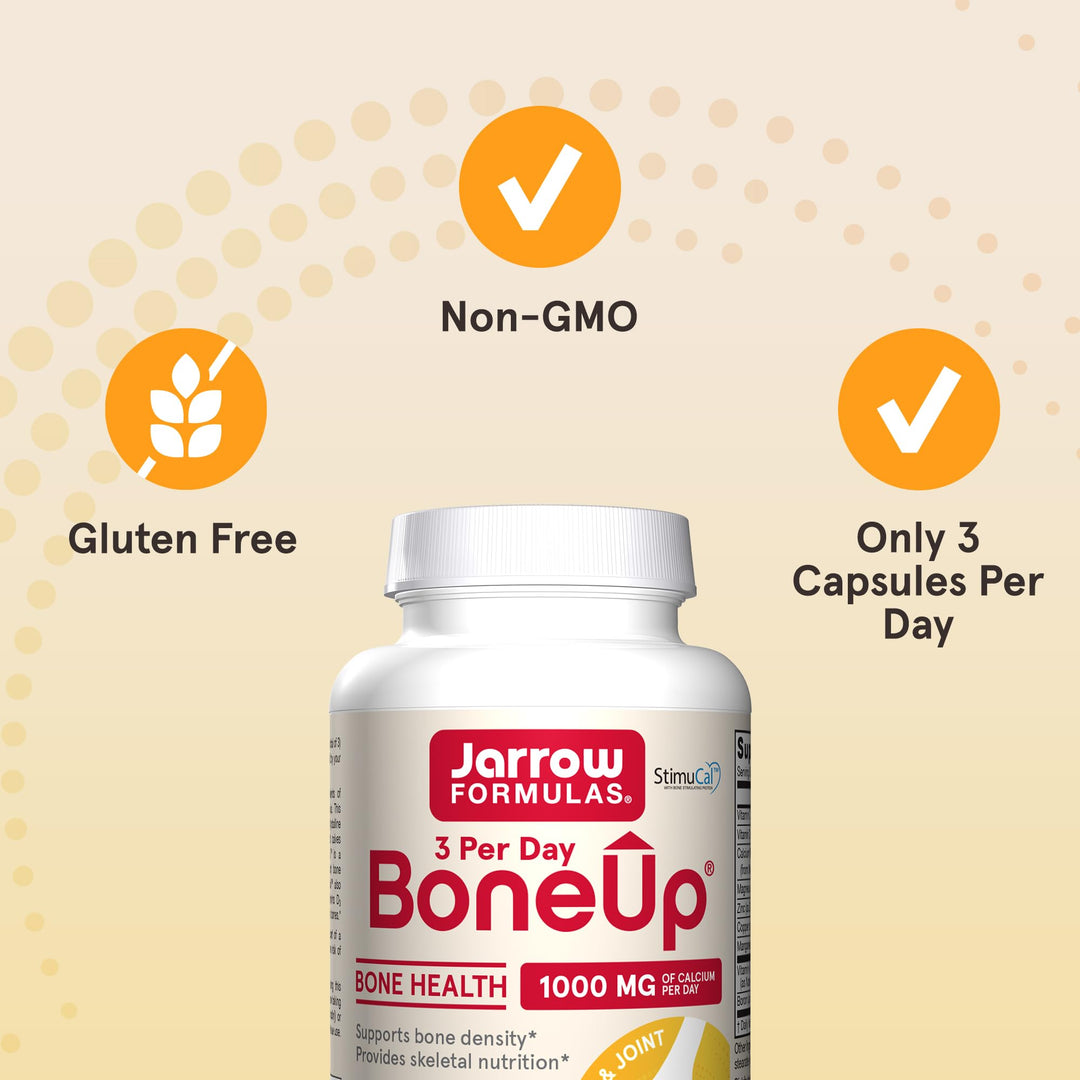 Jarrow Formulas BoneUp Three Per Day, Vitamin D3 and Calcium, 90 Count