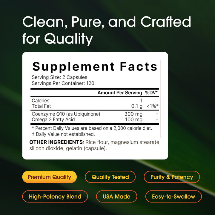 NatureBell CoQ10 Ubiquinone, 300 mg, 240 Count