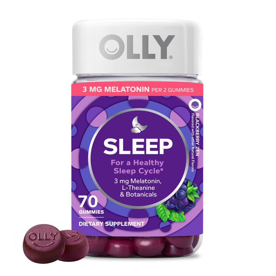 Olly Sleep Melatonin Gummy, Natural Flavor, 3 mg, 70 Count