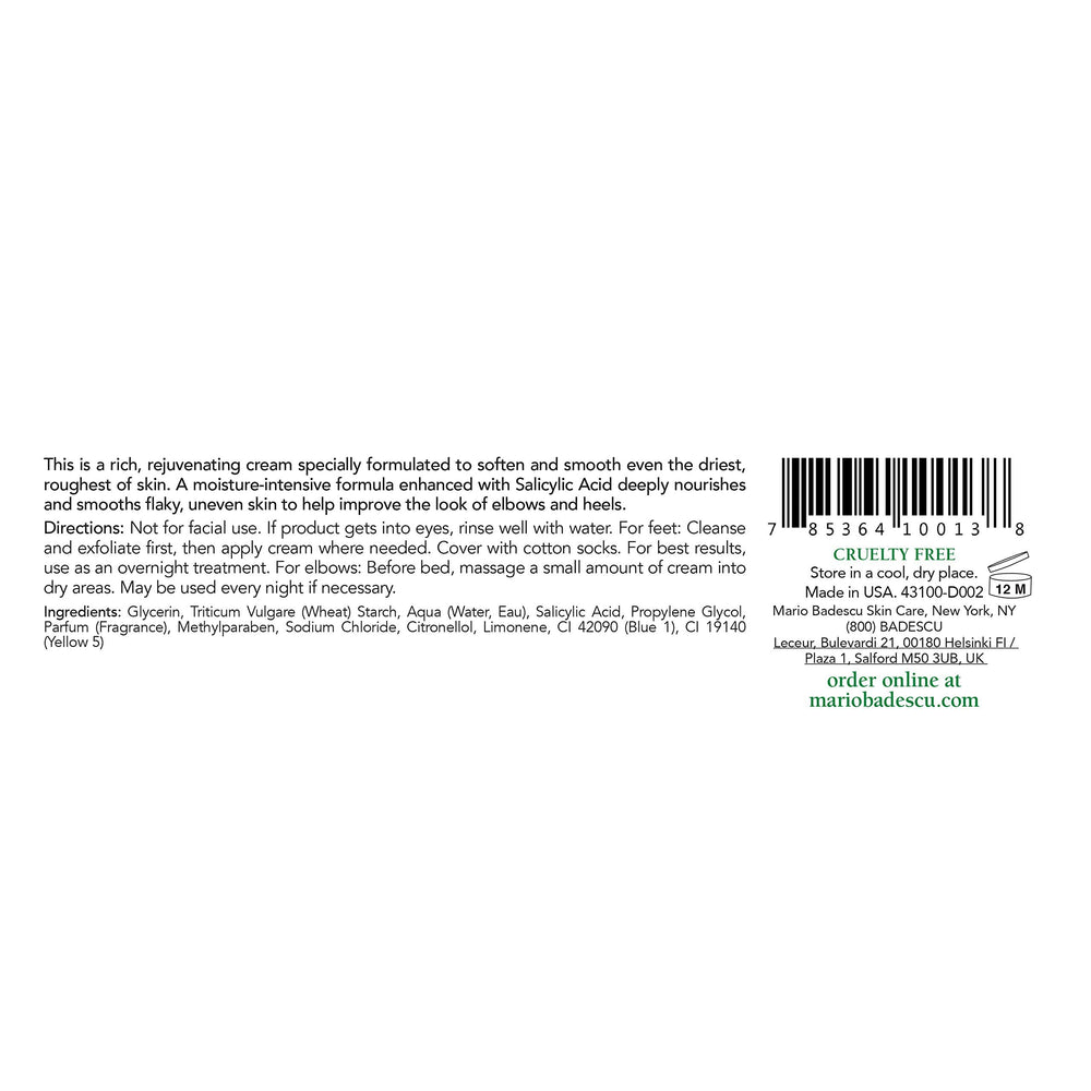 Mario Badescu Elbow & Heel Soothing Cream, 2 oz
