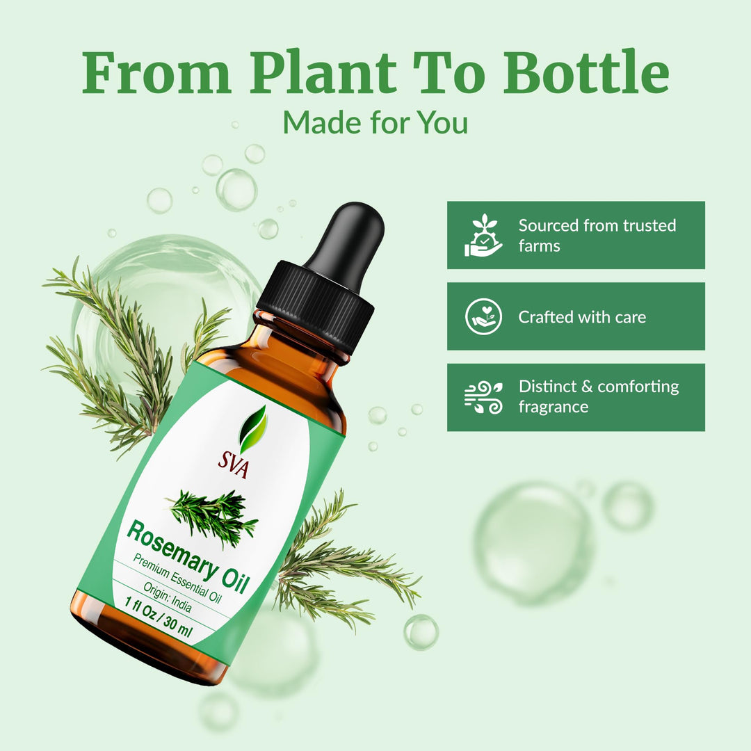 SVA Organics Rosemary Essential Oil, Organic, 1 oz