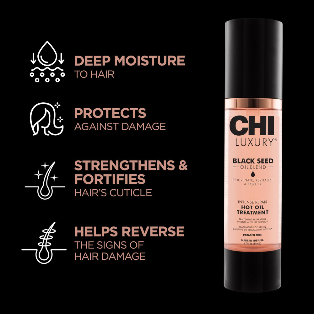 CHI Luxury Black Seed Intense Repair Hot Oil Treatment, 1.7 fl oz