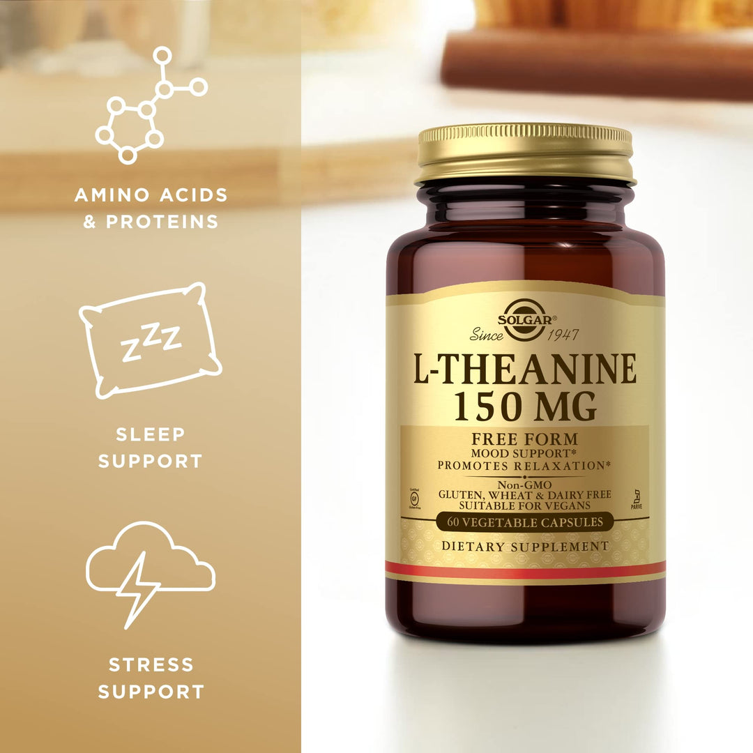 Solgar L-Theanine Capsules, 150 mg, 60 Count