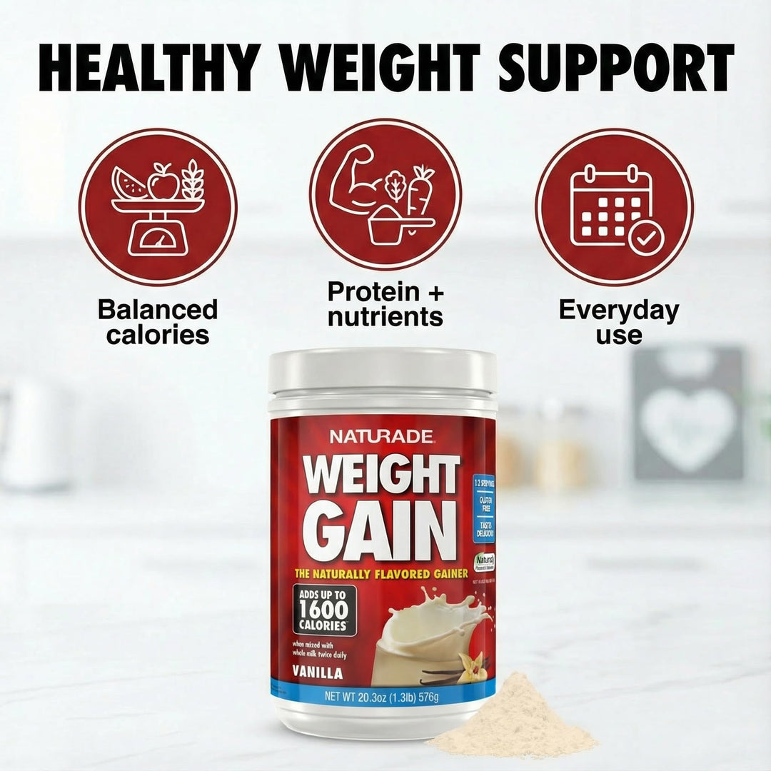 Naturade Weight Gain Nutrition Drink Mix, Vanilla, 20.3 oz