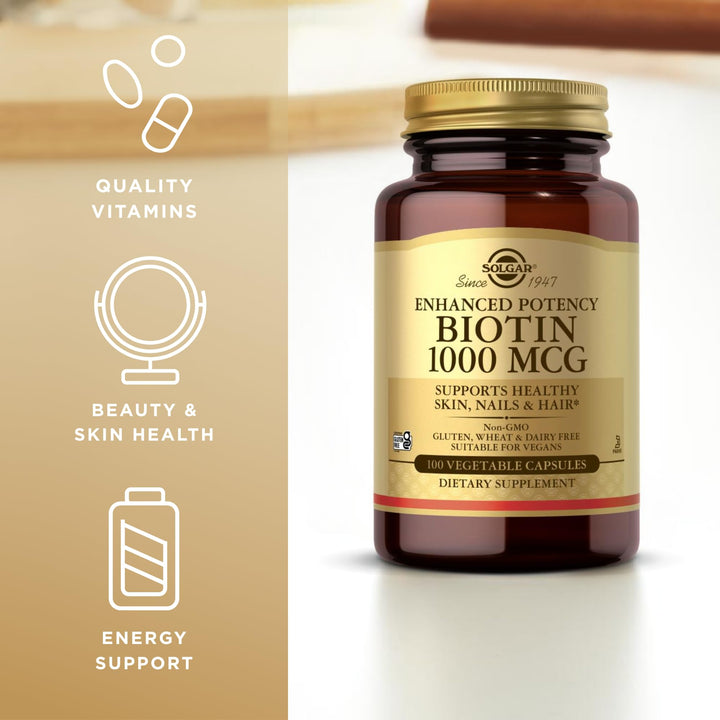 Solgar Biotin 1000 mcg, 100 Count