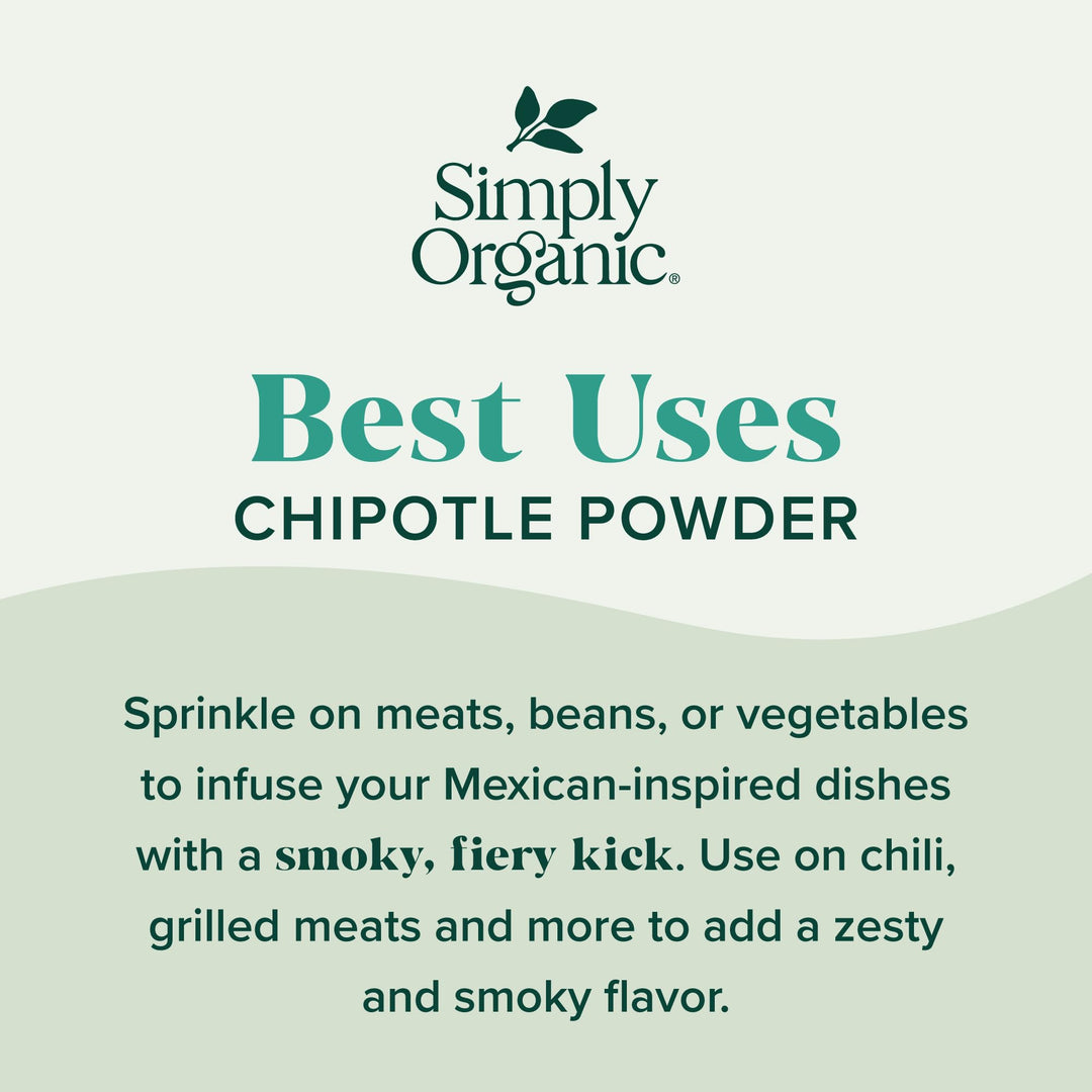 Simply Organic Chipotle Powder, Organic, 2.65 oz