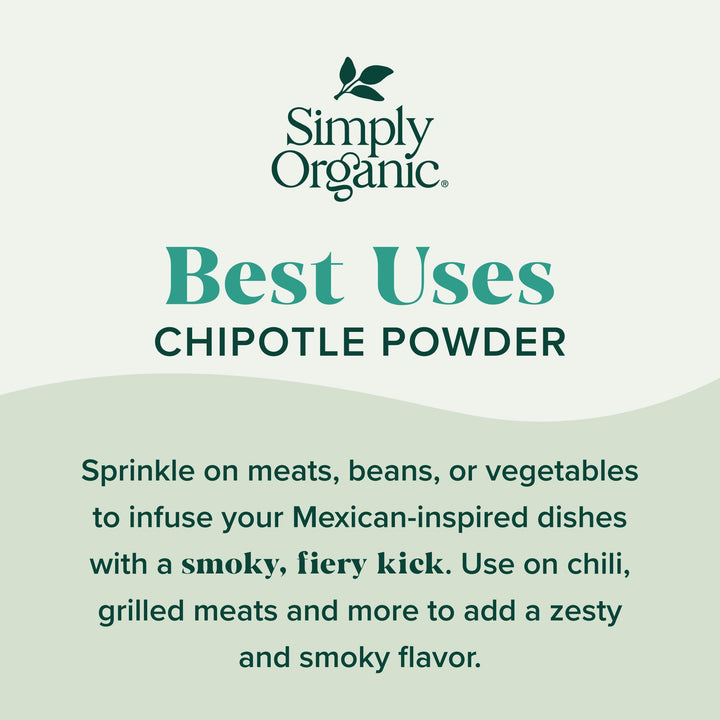 Simply Organic Chipotle Powder, Organic, 2.65 oz