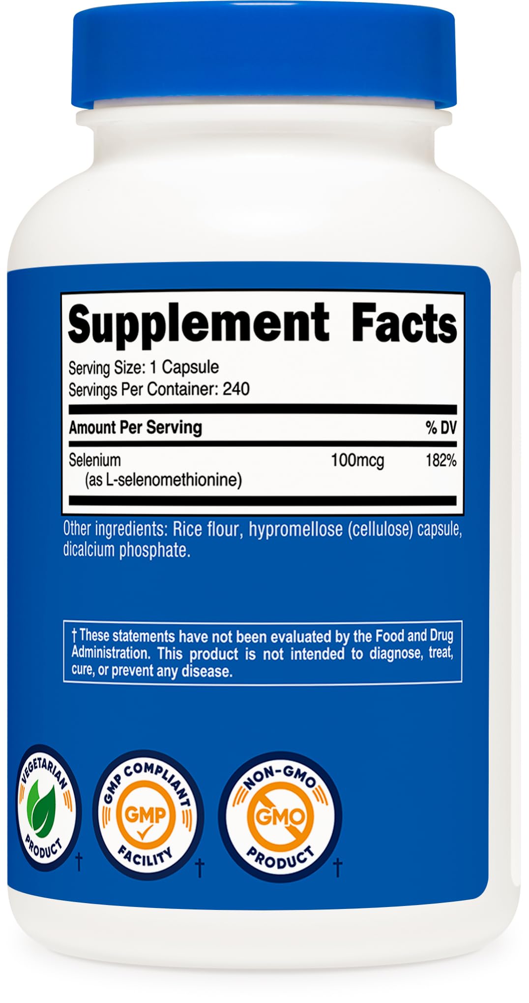 Nutricost Selenium 100 mcg, 240 Count