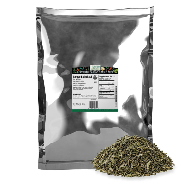 Frontier Natural Products Organic Cut & Sifted Lemon Balm Leaf, 1 lb