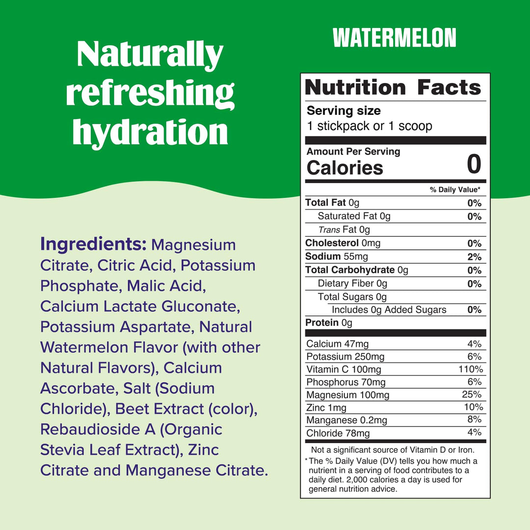 Ultima Replenisher Electrolyte Hydration Drink Mix, Watermelon, 20 Count