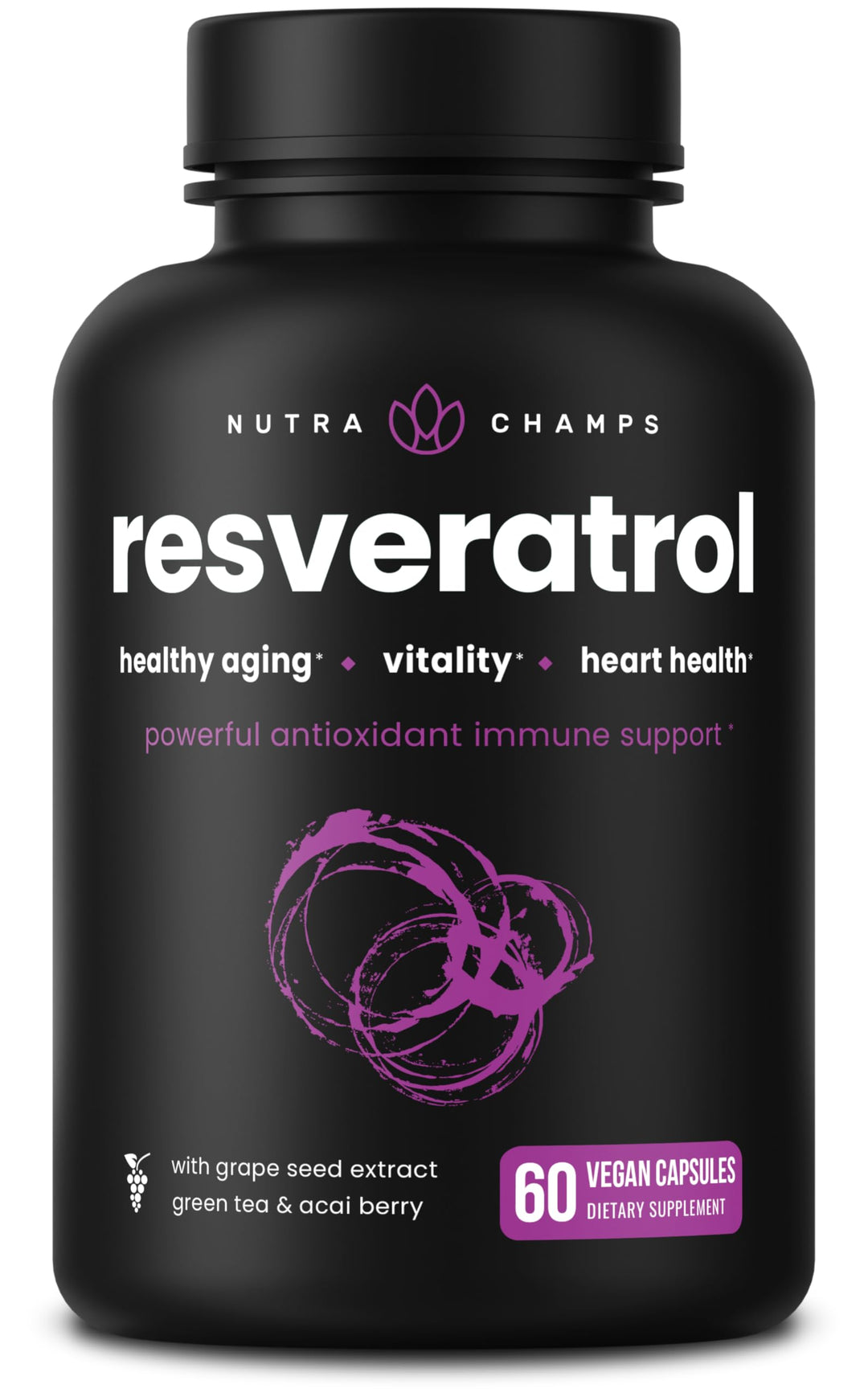 NutraChamps Resveratrol Complex, 1,200 mg, 60 Count