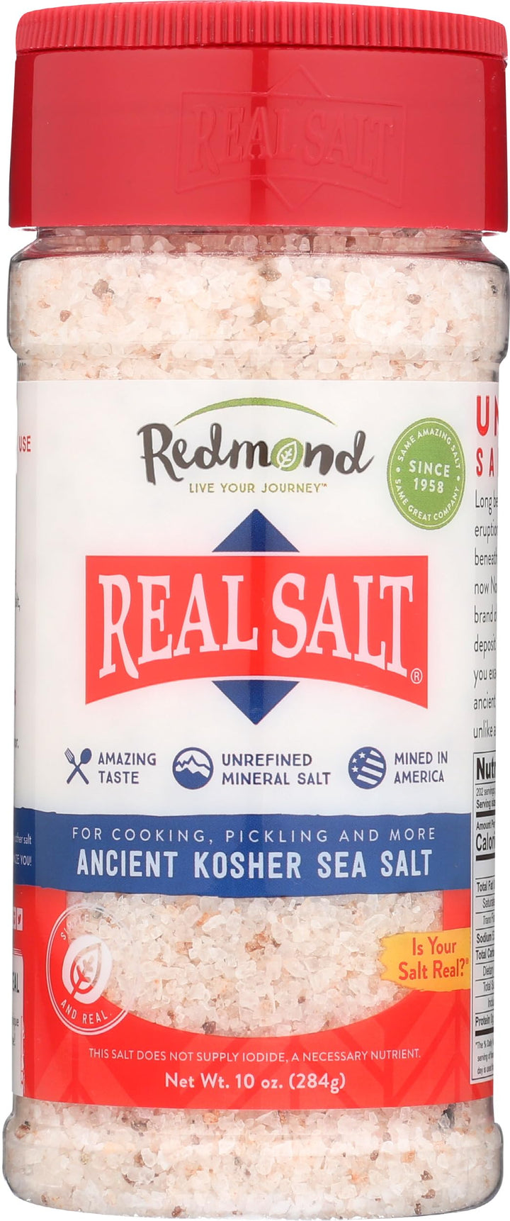 Redmond Real Sea Salt, 10 oz Shaker
