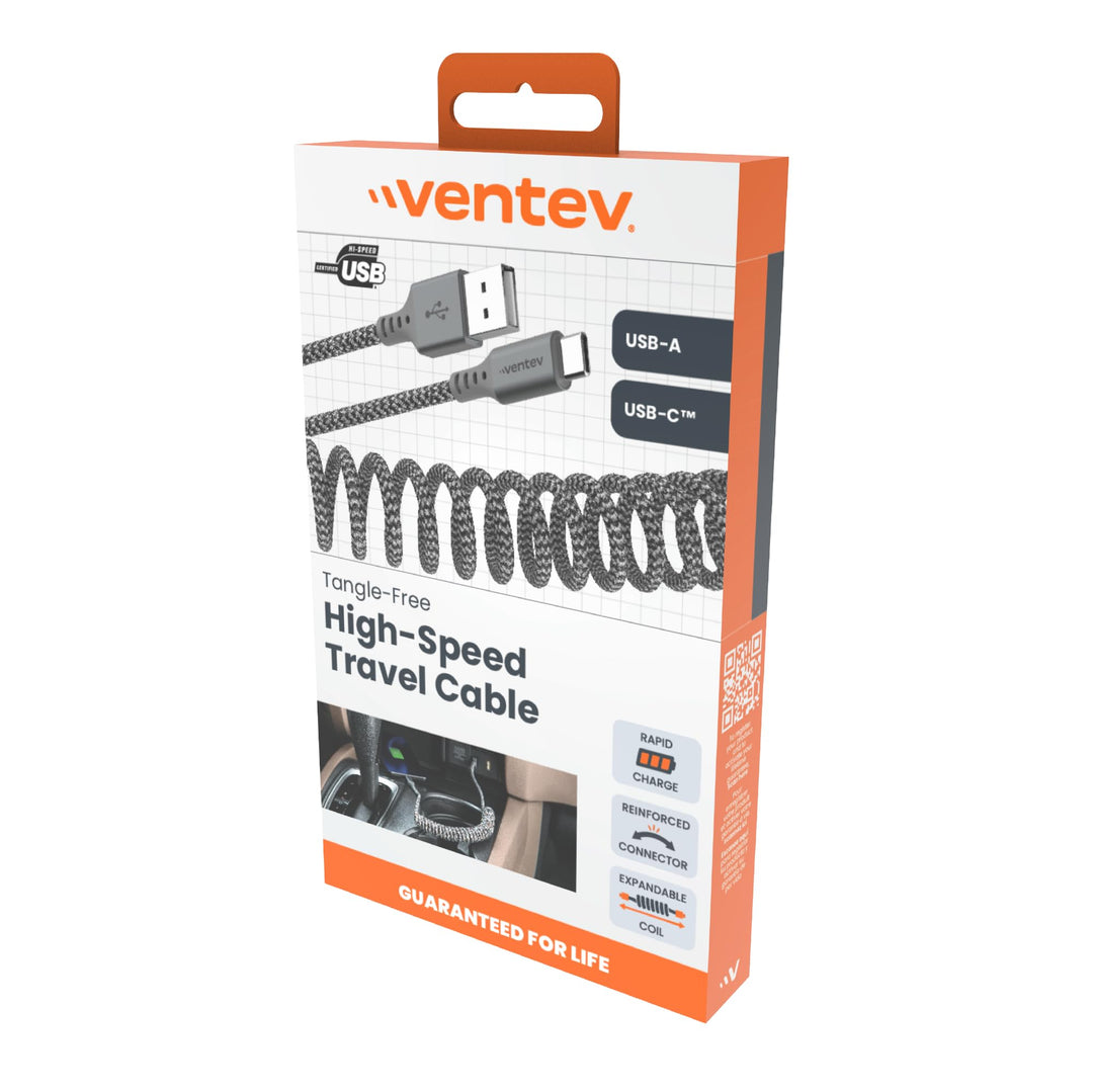 Ventev Chargesync Helix Cable, USB Type-C, 14 in