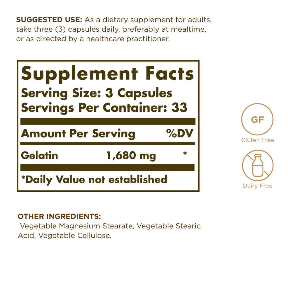 Solgar Gelatin, 100 Count