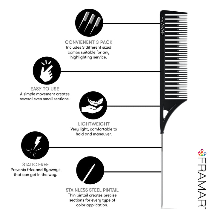 FRAMAR Dreamweaver Highlight Comb Set, 1 Count