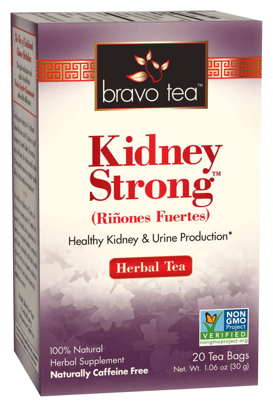 Bravo Tea Kidney Strong Herbal Tea, Caffeine Free, 20 Count