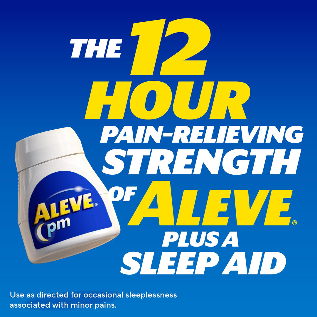 Aleve PM Sleep Aid Plus Pain Reliever Caplets, Nighttime, 120 Count