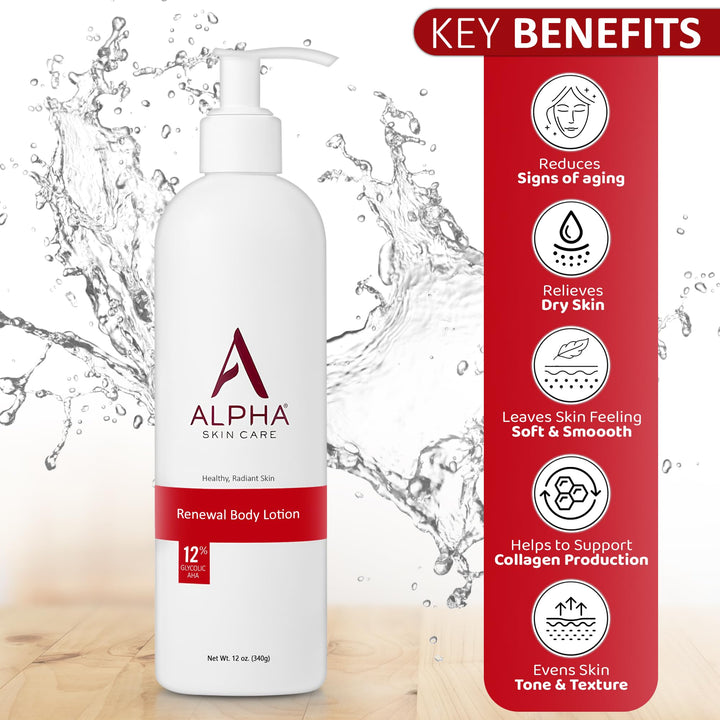 Alpha Skin Care Revitalizing Body Lotion, 12% Glycolic AHA, 12 oz
