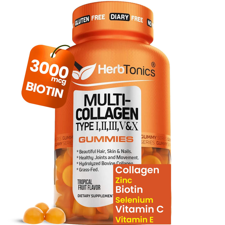 Herbtonics Multi Collagen Peptides Gummies, 60 Count