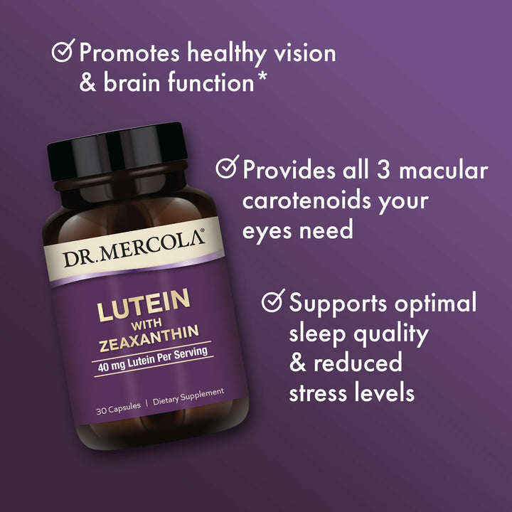 Dr. Mercola Lutein With Zeaxanthin Capsules, 30 Count