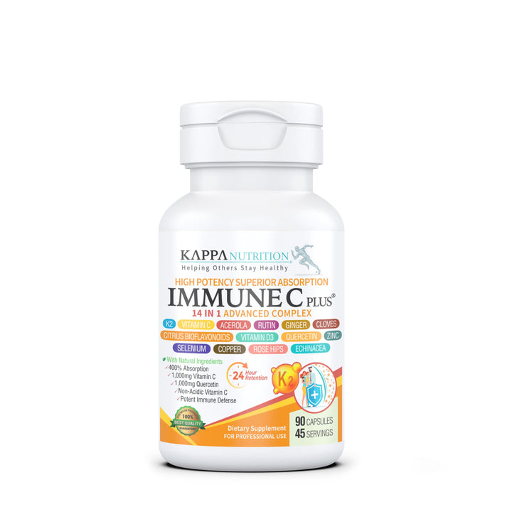 KAPPA NUTRITION Immune C Plus 14 in 1 Advanced Complex, 1,000 mg, 90 Count