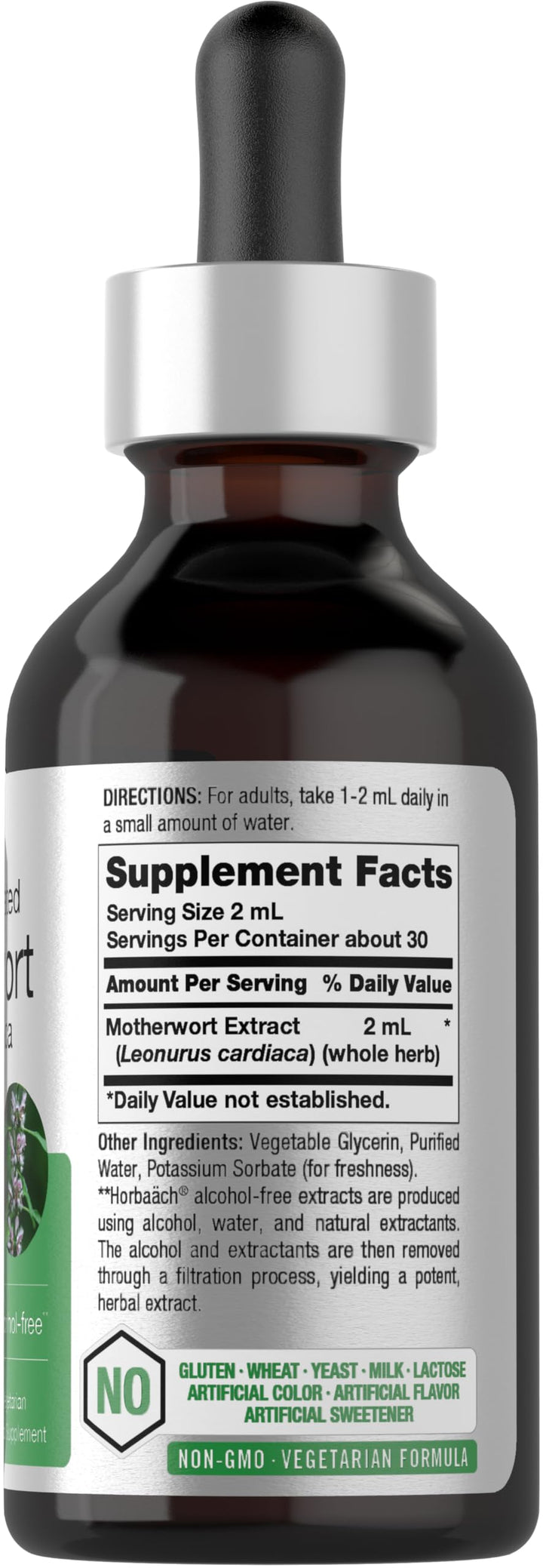 Horbäach Motherwort Herb Extract, Low Alcohol Liquid, 2 fl oz