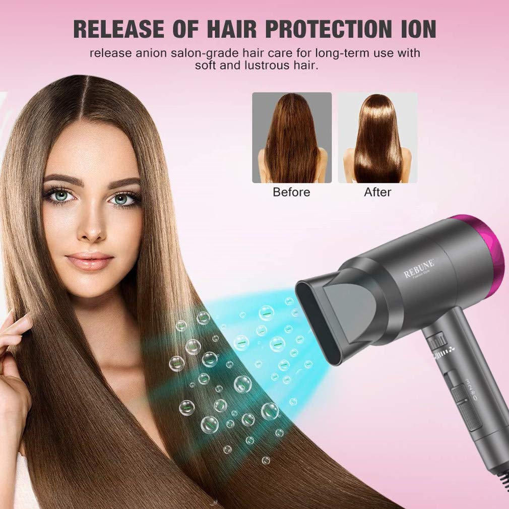 REBUNE 3 in 1 Hair Dryer Far Infrared Thermo Protect Hair Styler