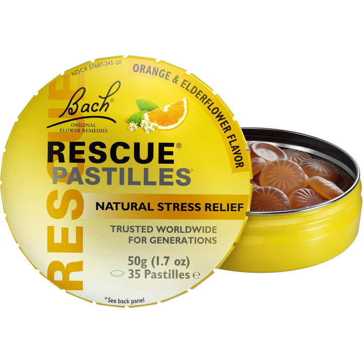 RESCUE Pastilles, Orange and Elderflower, 35 Count