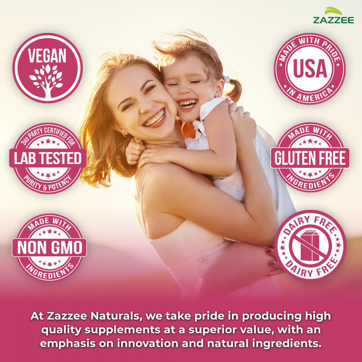 Zazzee Myo-Inositol D-Chiro Vitex Capsules, 120 Count