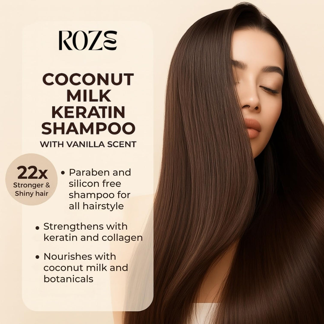 ROZE Coconut Milk Keratin Shampoo, 500 ml