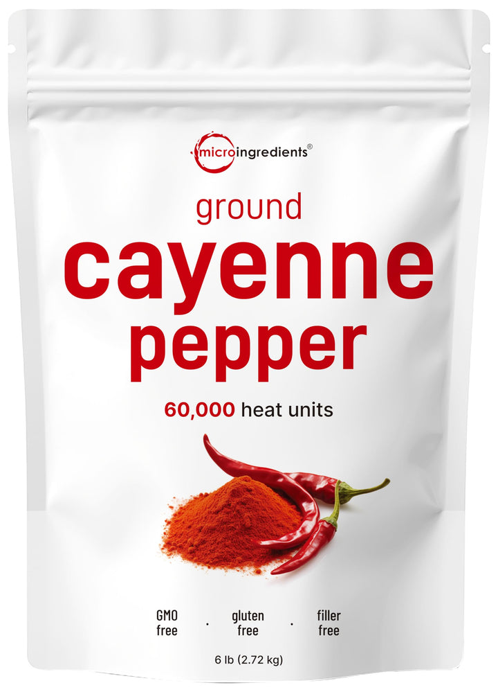 Micro Ingredients Ground Cayenne Pepper Powder, 60,000 SHU, 6 lb