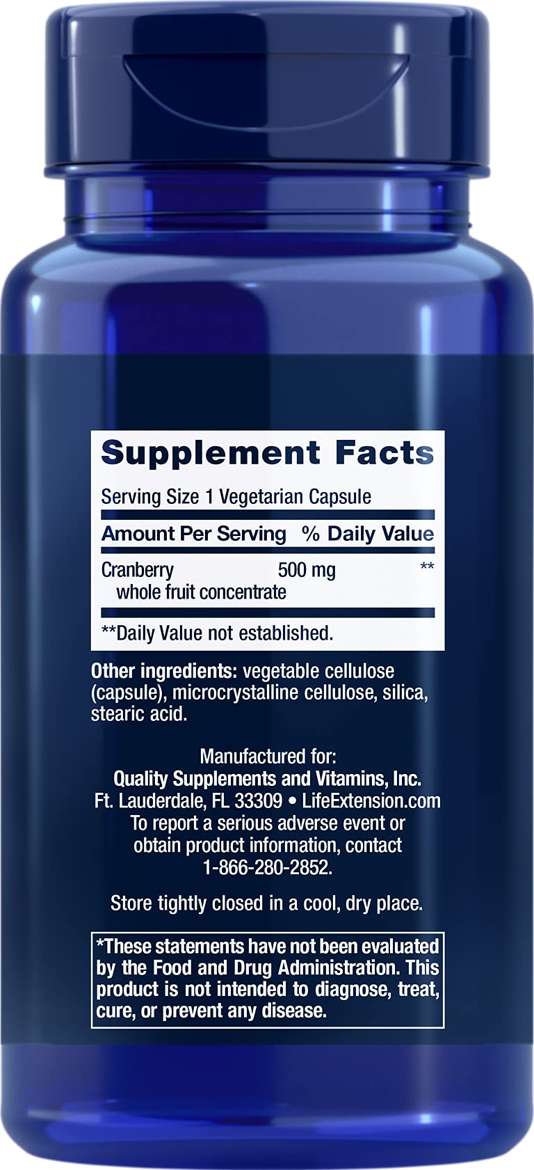 Life Extension Cran-Max, 500 mg, 60 Count