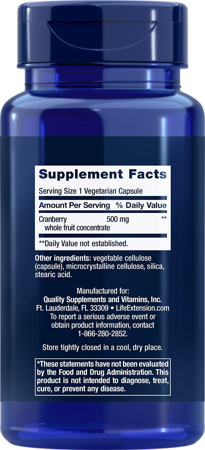 Life Extension Cran-Max, 500 mg, 60 Count