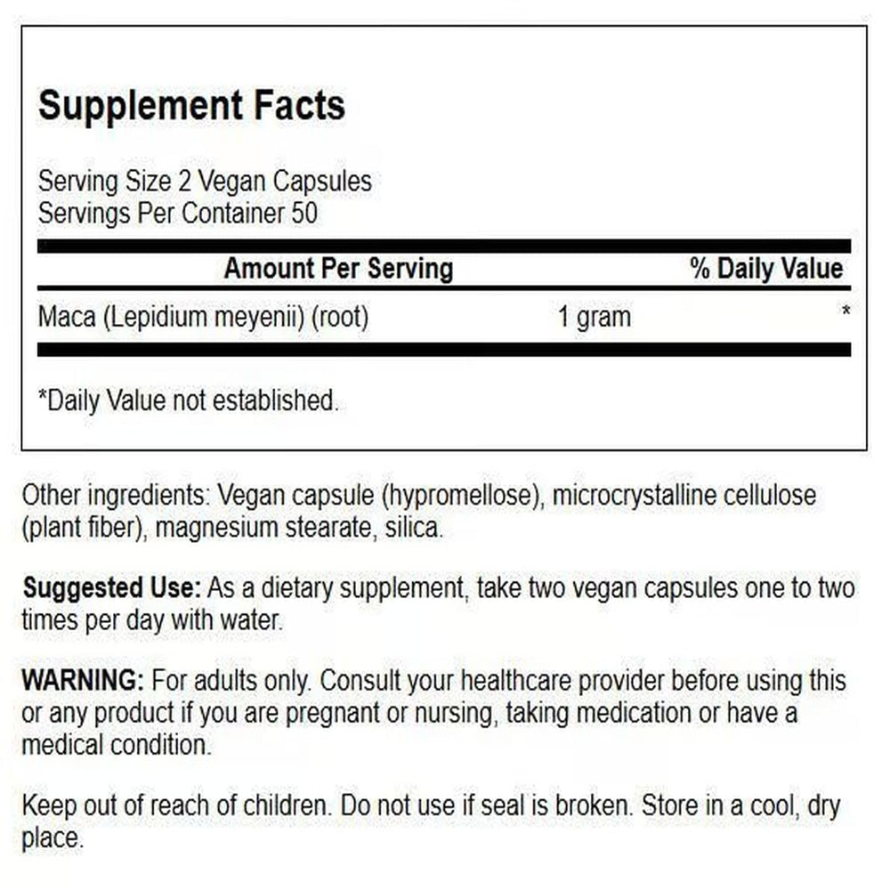 Swanson Maca, 500 mg, 100 Count