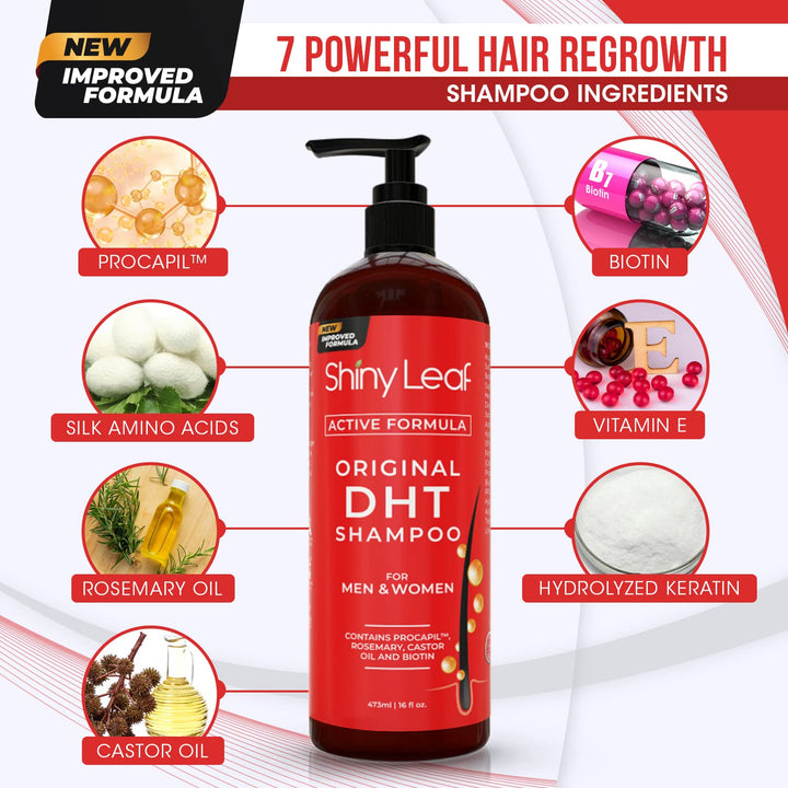 Shiny Leaf DHT Blocking Shampoo, 2 Count